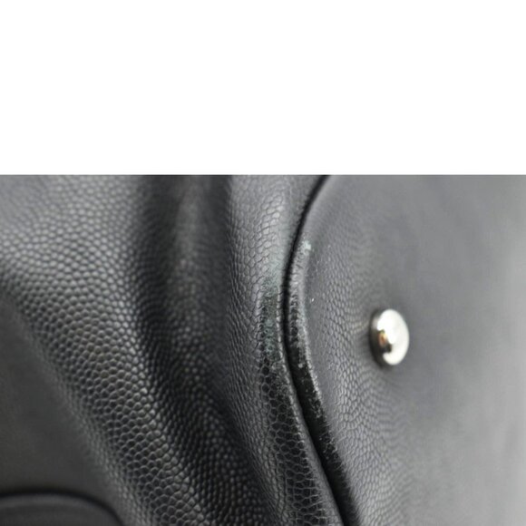 CHANEL  Coco Eyelets Large Leather Shopping Tote Shoulder Black - Picture 8 of 16